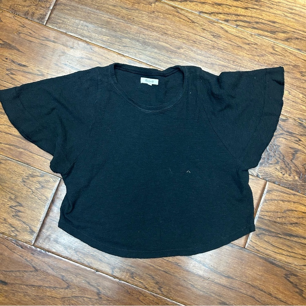 Madewell Texture & Thread Flutter-Sleeve Top